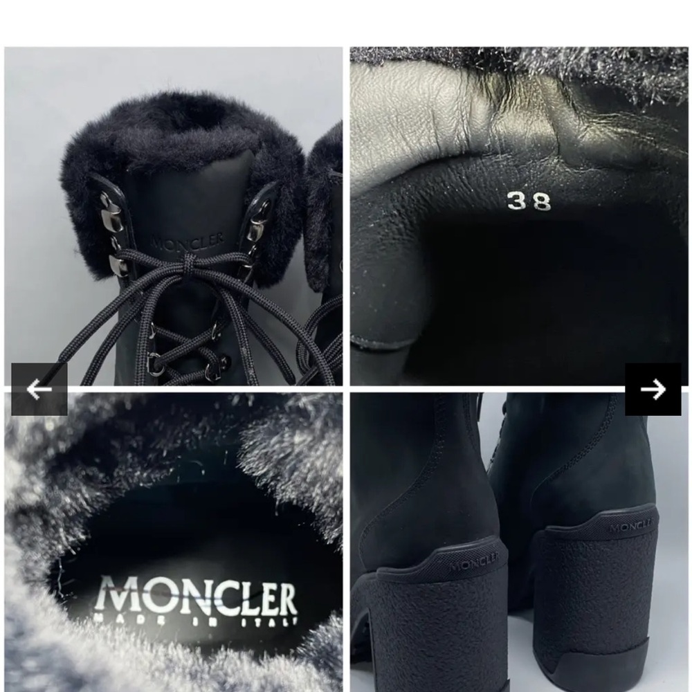 Montclair  Black Fur-Lined Lace-Up Boots - Picture 4 of 17